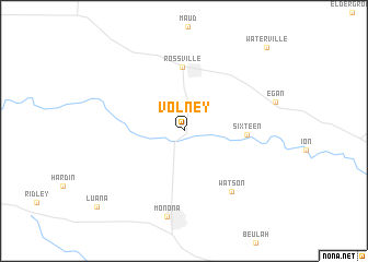 map of Volney