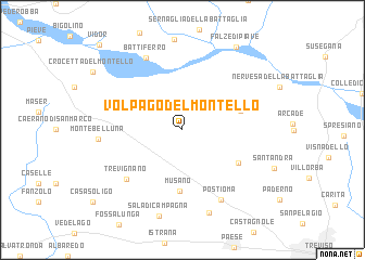 map of Volpago del Montello