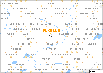 map of Vorbeck