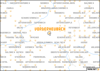 map of Vorderheubach