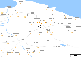 map of Võrkla