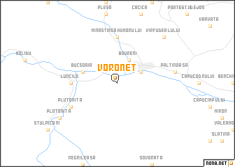 map of Voroneţ