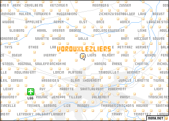 map of Voroux-lez-Liers