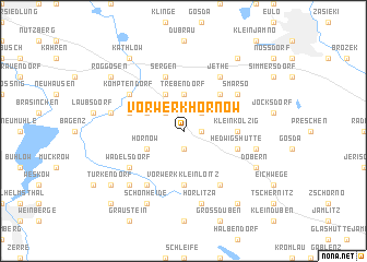 map of Vorwerk Hornow