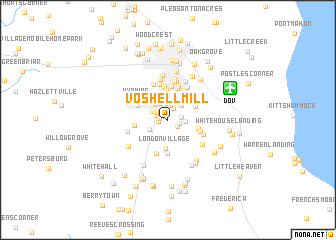 map of Voshell Mill