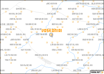 map of Voskoniai