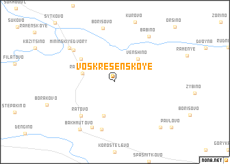 map of Voskresenskoye