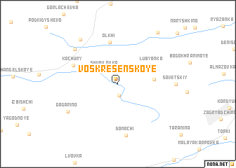 map of Voskresenskoye