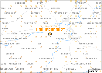 map of Voujeaucourt