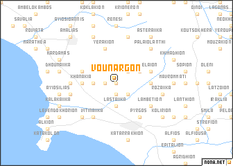 map of Voúnargon