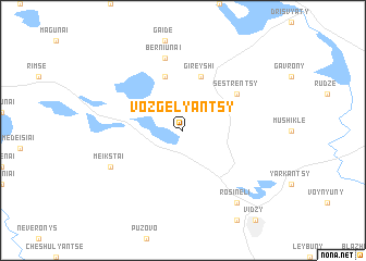 map of Vozgelyantsy