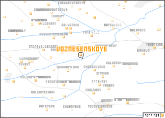 map of Voznesenskoye