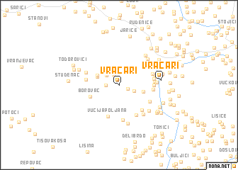 map of Vračari