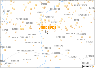 map of Vračevce