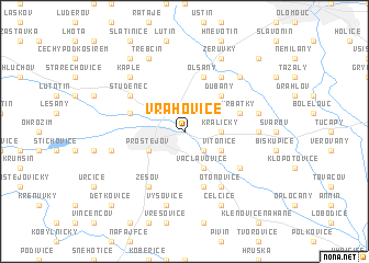map of Vrahovice