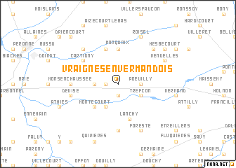 map of Vraignes-en-Vermandois