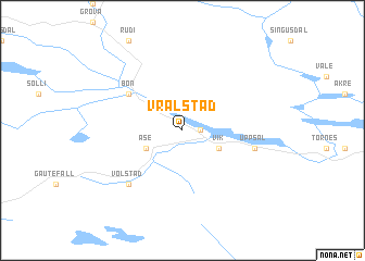 map of Vrålstad