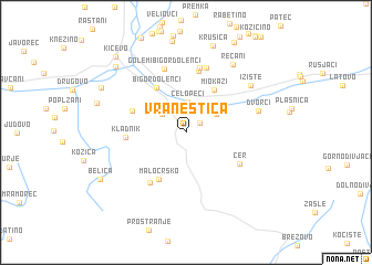 map of Vraneštica