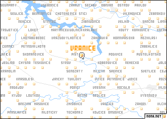 map of Vranice