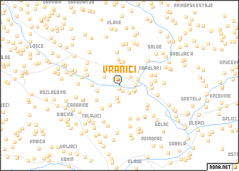 map of Vranići