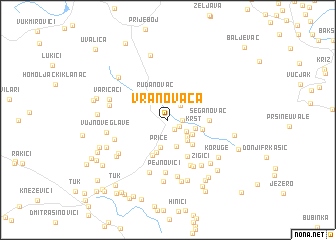 map of Vranovača