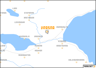 map of Vrasná