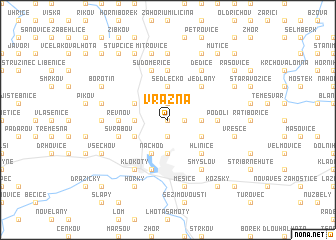 map of Vrážná