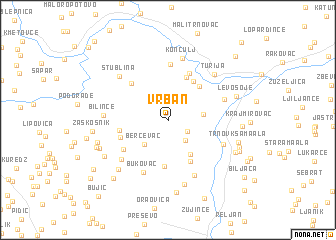 map of Vrban