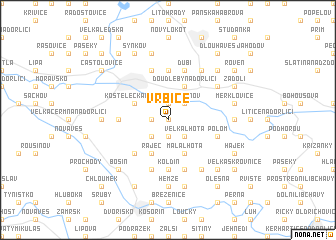 map of Vrbice