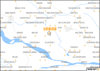 map of Vrbina