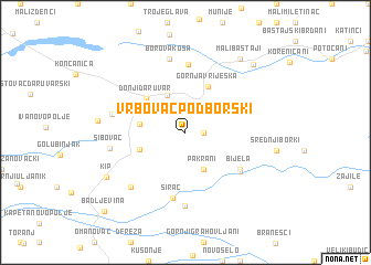 map of Vrbovac Podborski