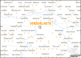 map of Vrbová Lhota