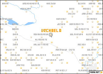 map of Vrchbělá