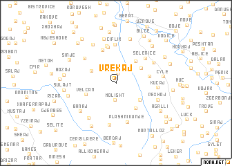 map of Vrekaj