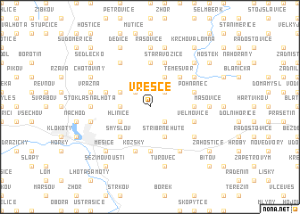 map of Vřesce