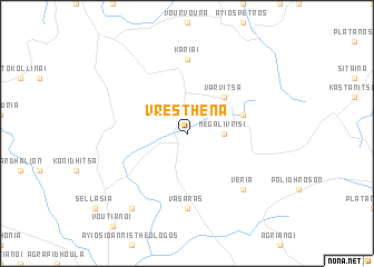 map of Vrésthena