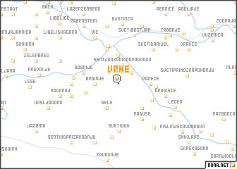 map of Vrhe