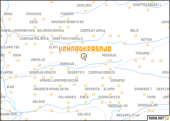 map of Vrh nad Krašnjo