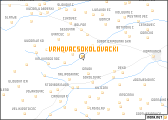 map of Vrhovac Sokolovački