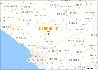 map of Vrhovlje