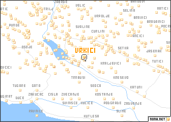 map of Vrkići