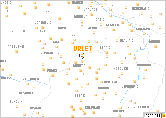 map of Vrlet