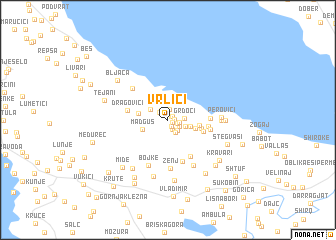 map of Vrlići