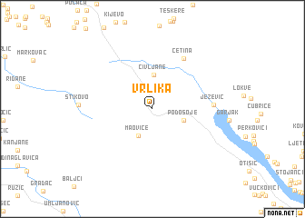 map of Vrlika