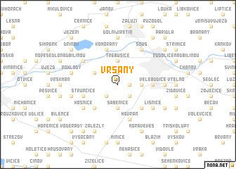 map of Vršany