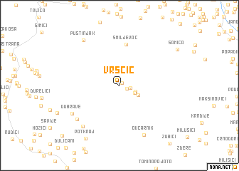 map of Vrščić