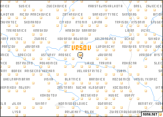 map of Vršov