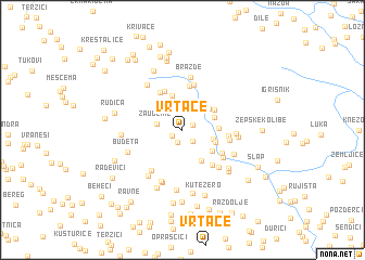 map of Vrtače