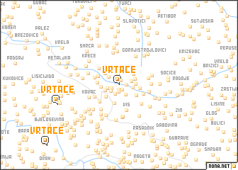 map of Vrtače