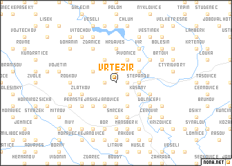 map of Vrtěžíř